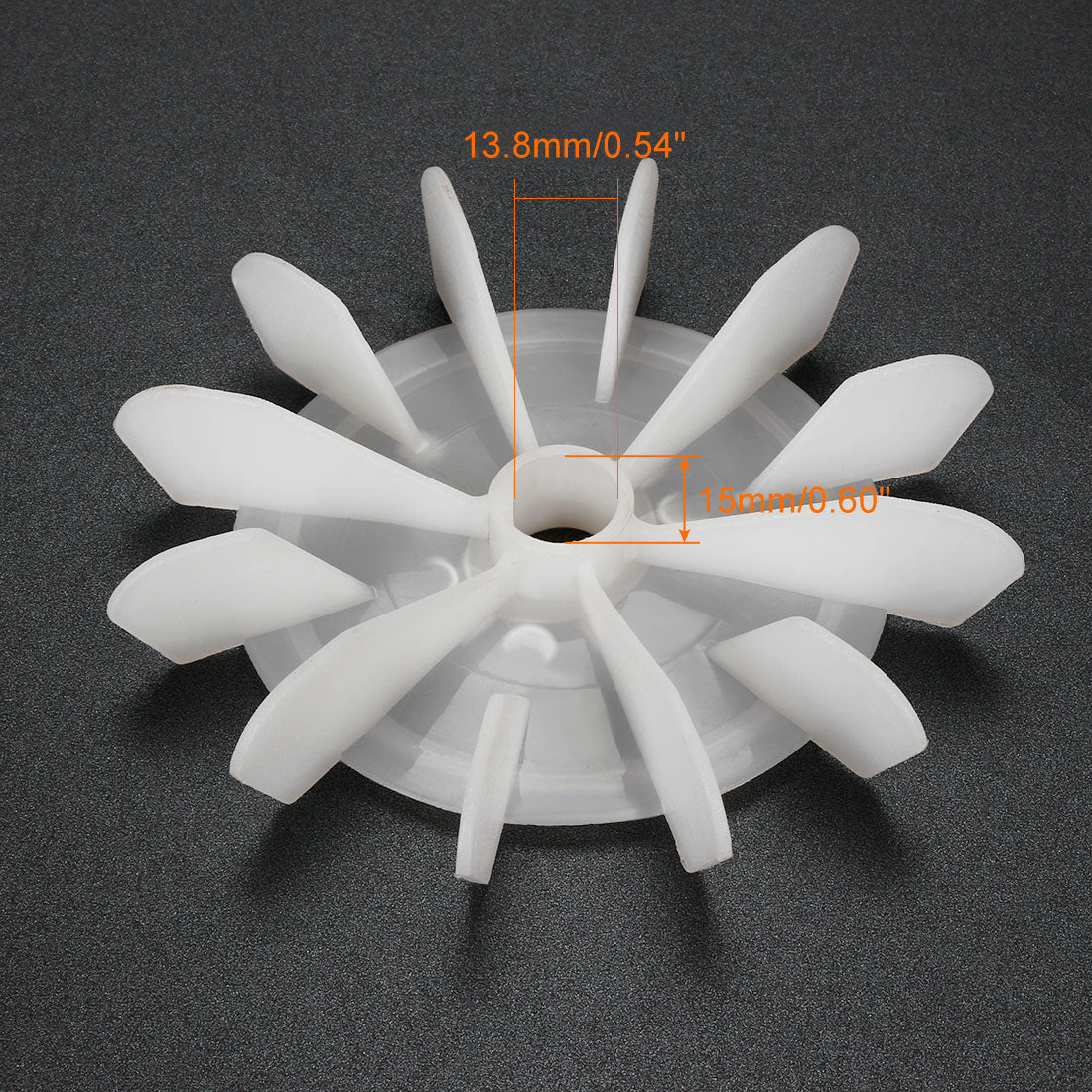 uxcell Uxcell 1Pcs 120*15mm D Shaft Replacement White Plastic 12 Impeller Motor Fan Vane