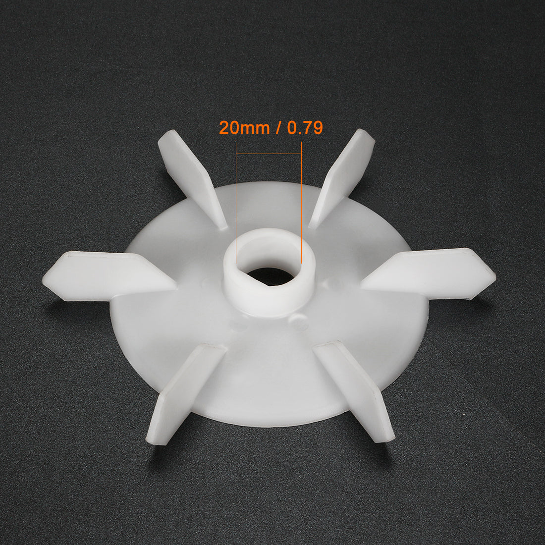 uxcell Uxcell 2Pcs 140*20mm D Shaft Replacement White Plastic 6 Impeller Motor Fan Vane