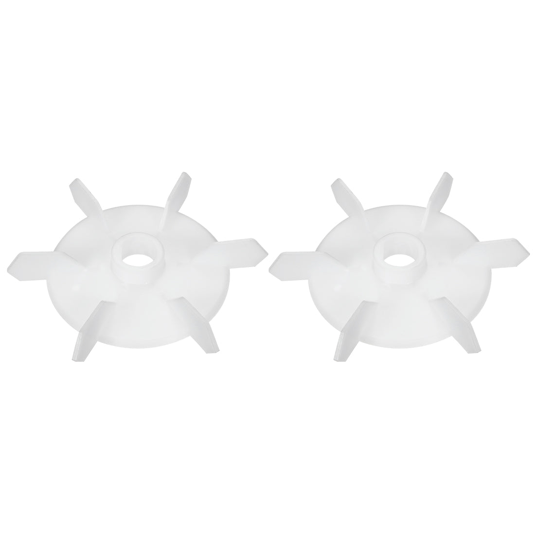 uxcell Uxcell 2Pcs 140*20mm D Shaft Replacement White Plastic 6 Impeller Motor Fan Vane