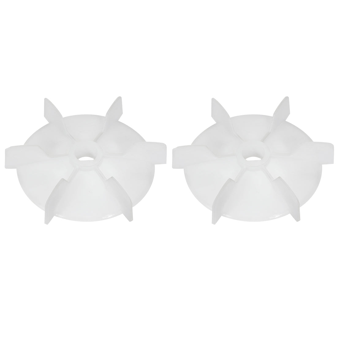 uxcell Uxcell 2Pcs 103*14mm D Shaft Replacement White Plastic 6 Impeller Motor Fan Vane