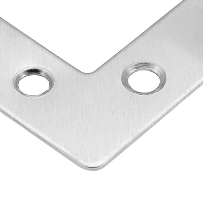 Harfington Uxcell Flat Plate  L Shape, 50mmx50mm, Angle Corner Brace Repair Brackets 10pcs
