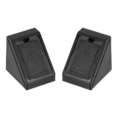 Harfington Uxcell Shelf Door 20mmx20mmx17.5mm 2 Holes Plastic Corner Braces Angle Brackets Black 100 Pcs