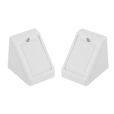 Harfington Uxcell Shelf Door 20mmx20mmx17.5mm 2 Holes Plastic Corner Braces Angle Brackets White 50 Pcs