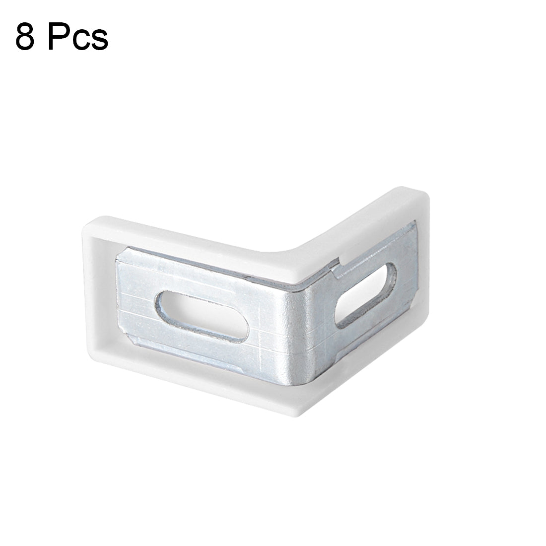 uxcell Uxcell 29mmx29mm Cabinet Cupboard Shelf Corner Brace Plate Right Angle Bracket White 8pcs