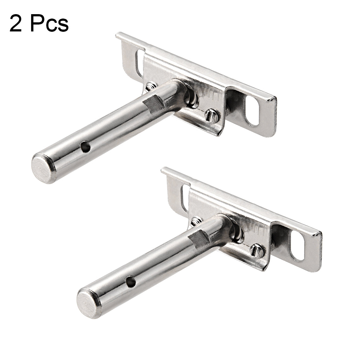 uxcell Uxcell 2 pcs 76mm x 20mm x 80mm Adjustable Blind Shelf Floating Support Invisible Brackets, Concealed Mount for Home Wall DIY Silver Tone