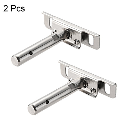 Harfington Uxcell 2 pcs 76mm x 20mm x 80mm Adjustable Blind Shelf Floating Support Invisible Brackets, Concealed Mount for Home Wall DIY Silver Tone