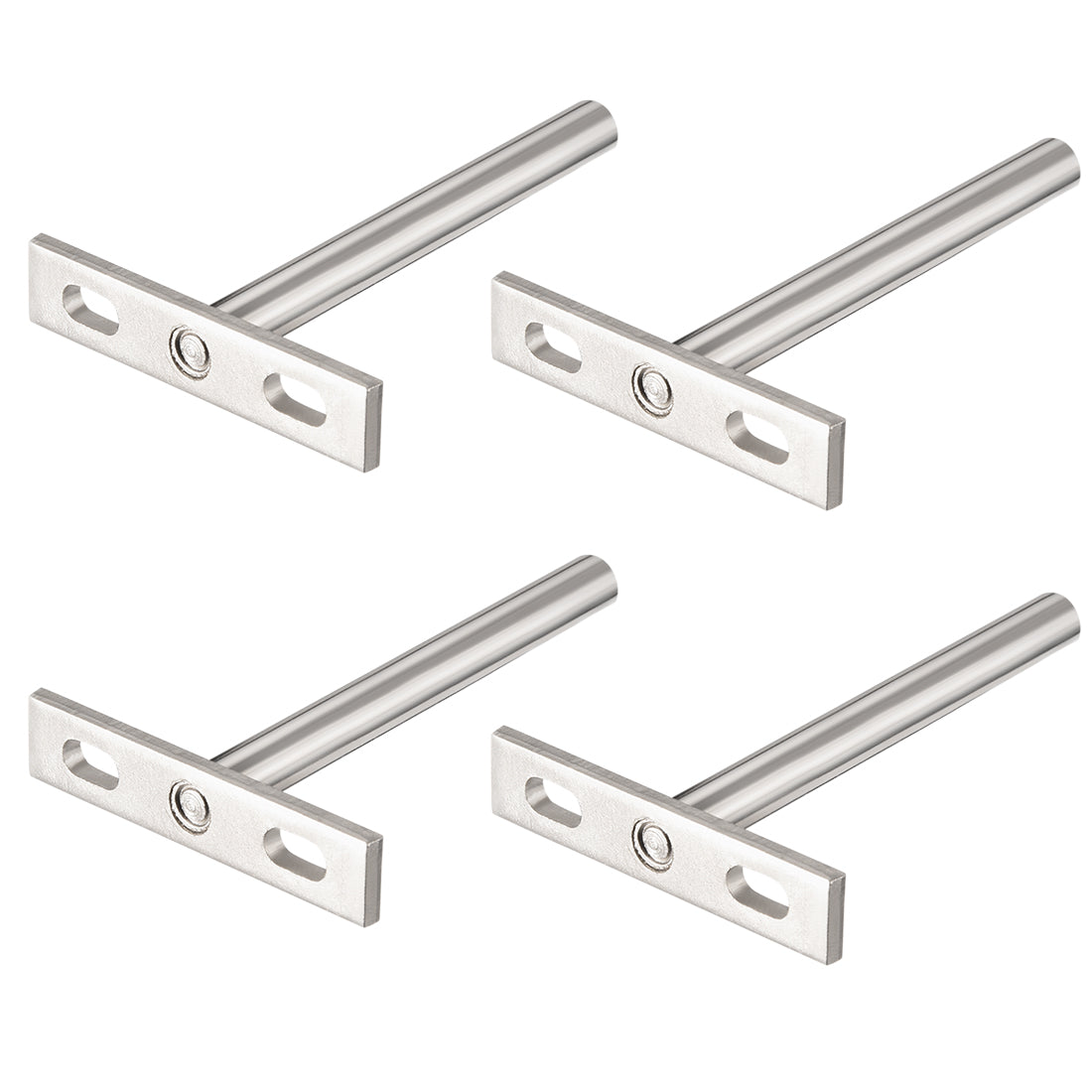 uxcell Uxcell Invisible Floating Shelf Brackets, 4" (100mm), Hidden Blind Supports for Concealed Shelves, Pack of 4