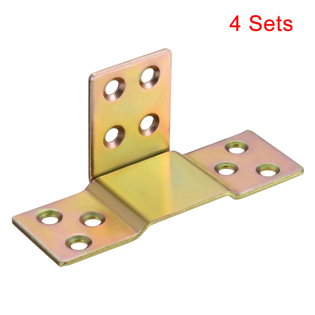 uxcell Uxcell Wood Bed Rail Metal Bracket Fastener Fitting Color zinc 4 Sets