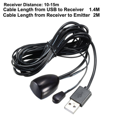 Harfington Uxcell Infrared Remote Extender Cable Receiver Emitter Repeater System USB Wire Adapter