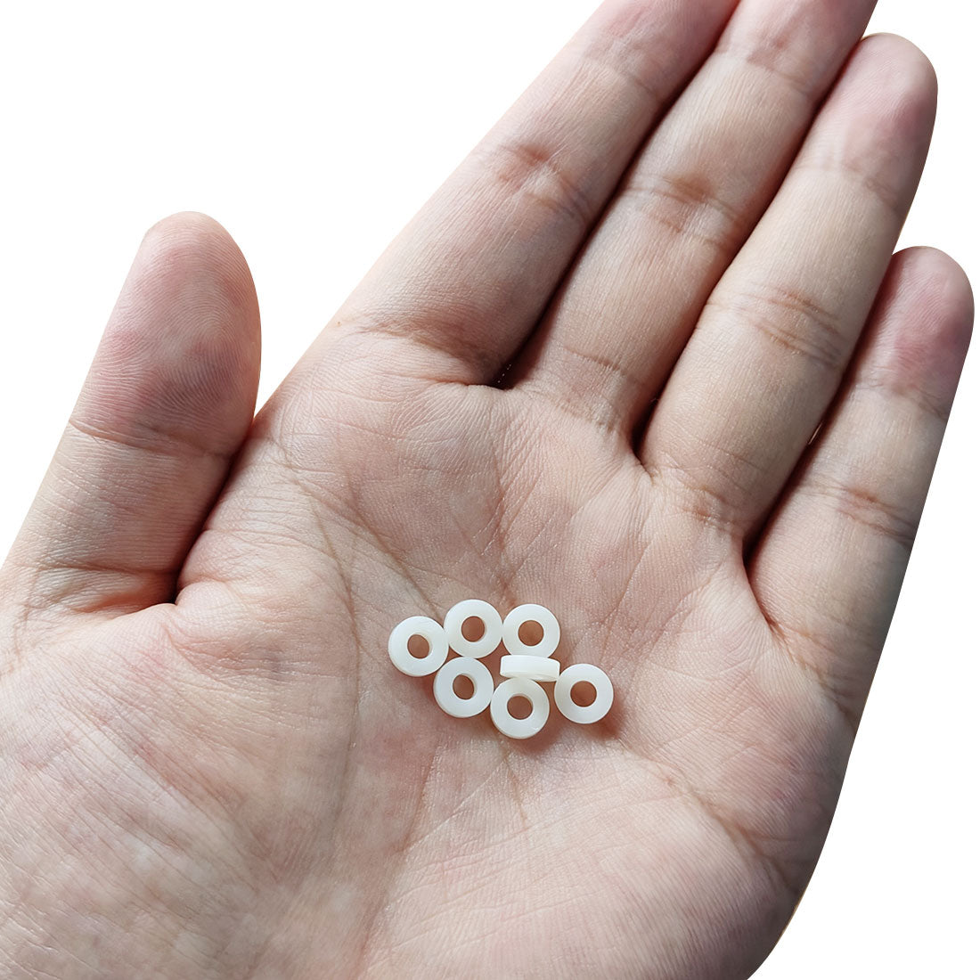 uxcell Uxcell Round Spacers Washers for M3 Screws ABS OD 7mm, ID 3mm, Height 2mm 300pcs