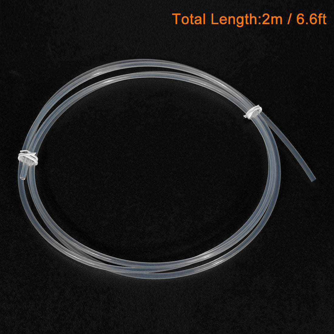 uxcell Uxcell PTFE Tube Tubing 2 Meter 6.56ft Lengh Pipe 3mm ID 4mm OD for 3D Printer RepRap