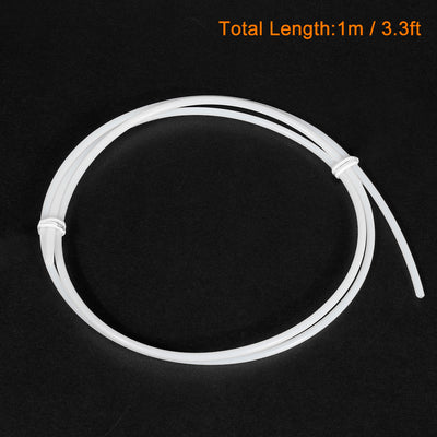 Harfington Uxcell PTFE Tube Tubing 1 Meter 3.3ft Lengh Pipe 2mm ID 3mm OD for 3D Printer RepRap