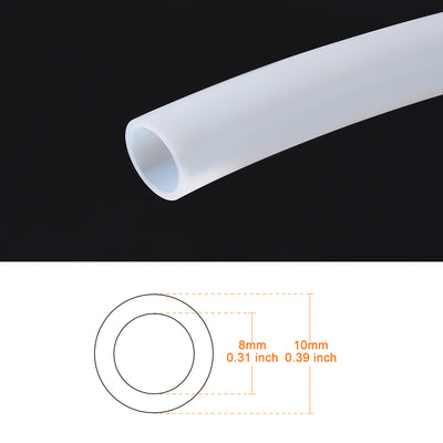 Harfington Uxcell PTFE Tube Tubing 2 Meter 6.56ft Lengh Pipe 8mm ID 10mm OD for 3D Printer RepRap