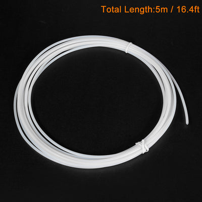 Harfington Uxcell PTFE Tube Tubing 2mm ID 3mm OD for 3D Printer RepRap 5 Meter 16.4ft Lengh Pipe