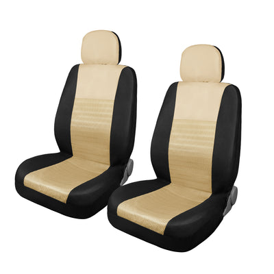 Harfington Uxcell Yellow Black Car Breathable 3D Air Mesh Seat Covers Set W/Headrest Cover