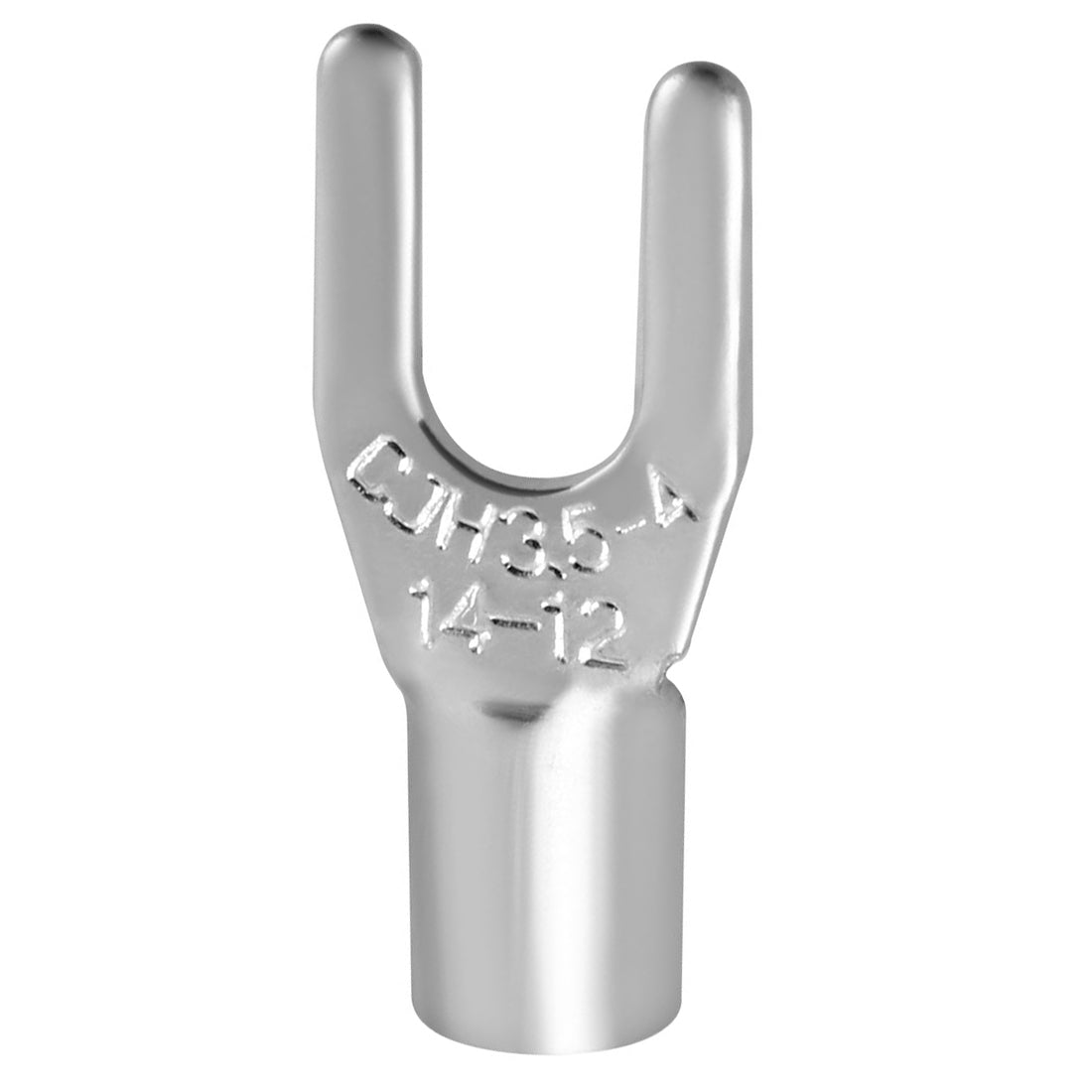uxcell Uxcell 100x Fork Type Copper Non-Insulated Spade Terminals SNB3.5-4, 14-12 Wire Size, #6 Stud Size