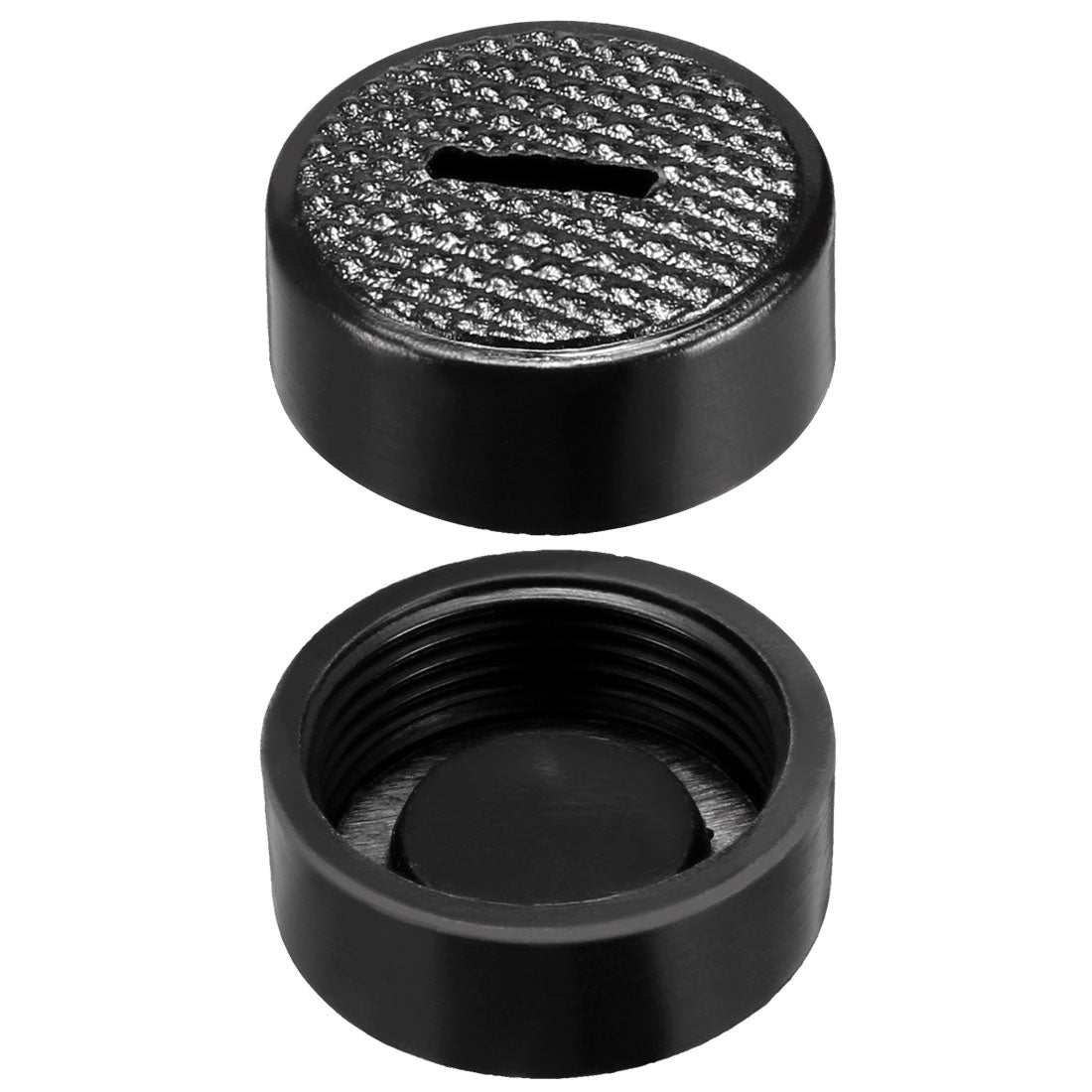 uxcell Uxcell Carbon Brush Holder Caps 19mm O.D. 15mm I.D. 7.5mm Thickness Motor Brush Cover Plastic Fitting Thread Black 2pcs