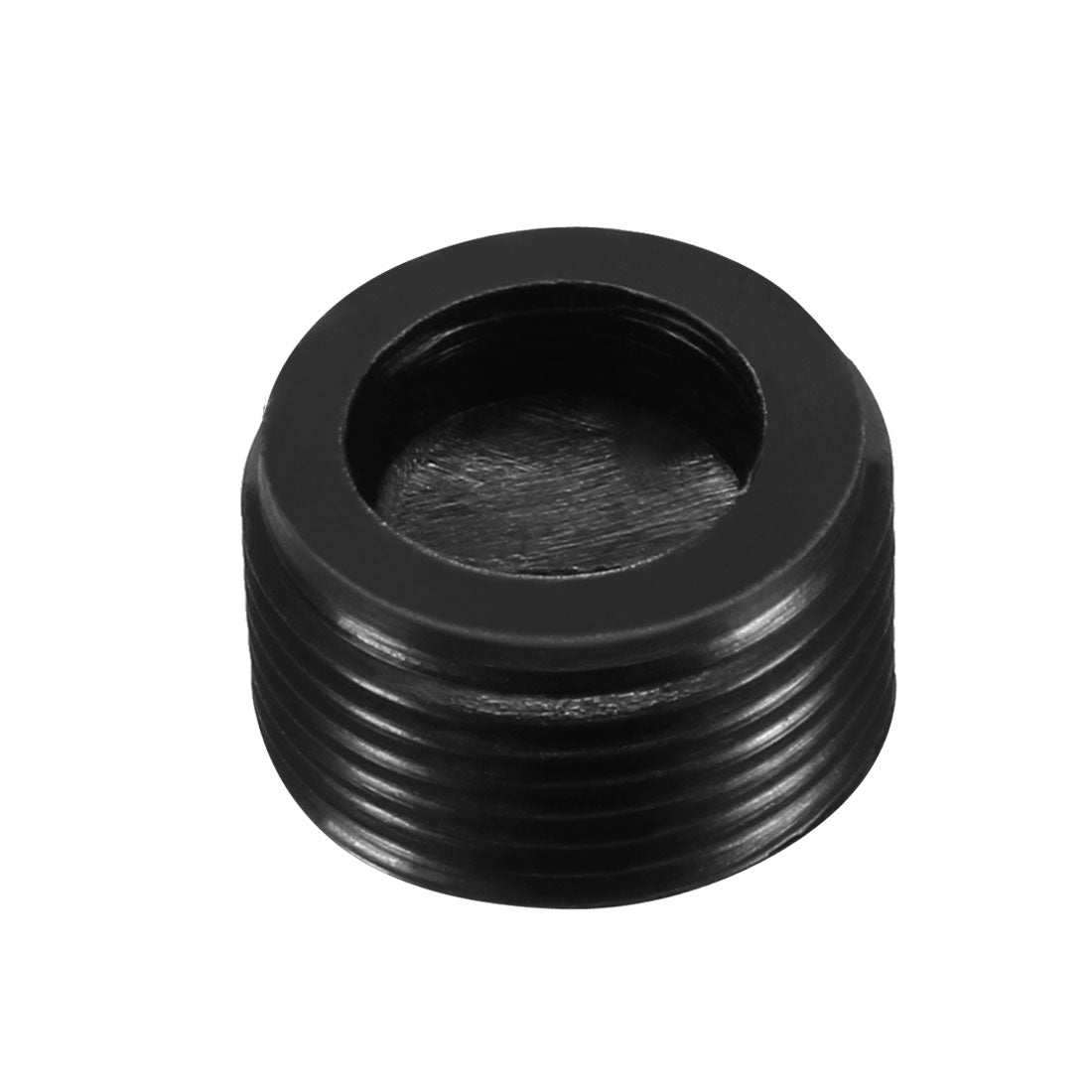 uxcell Uxcell Carbon Brush Holder Caps 15mm O.D. 9mm I.D. 8mm Thickness Motor Brush Cover Plastic Fitting Thread Black 20pcs