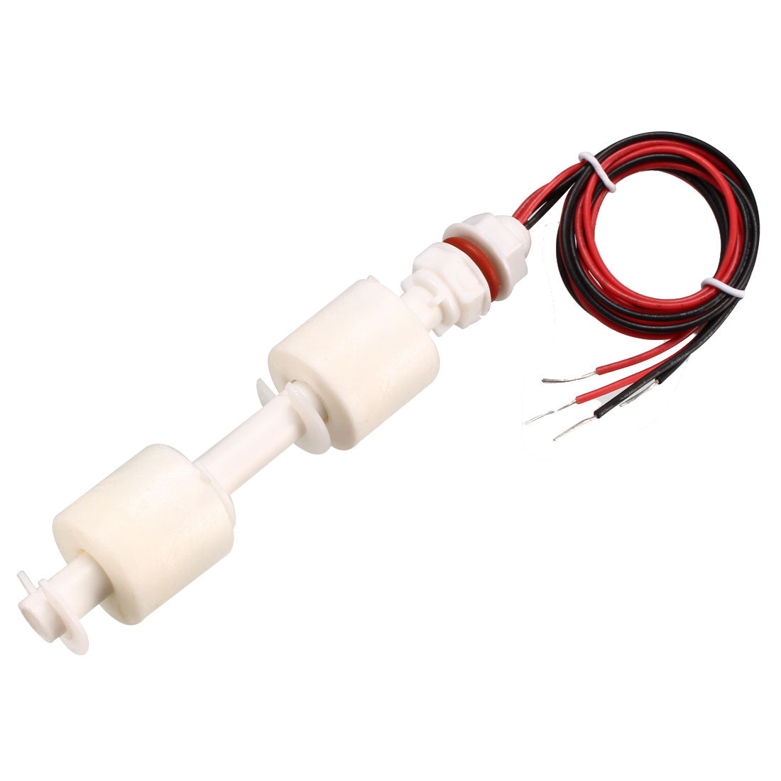 uxcell Uxcell PP Dual Ball Float Switch M10 115mm Fish Tank Vertical Liquid Water Level Sensor Plastic White