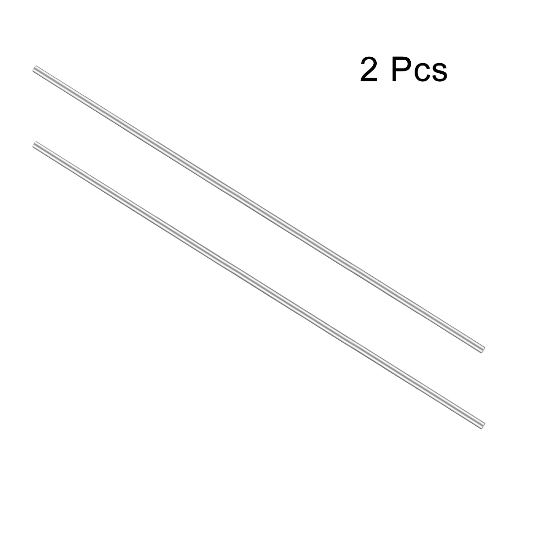 uxcell Uxcell 2Pcs Stainless Steel Shaft Round Rod 300mmx3mm for DIY Toy RC Car Model Part