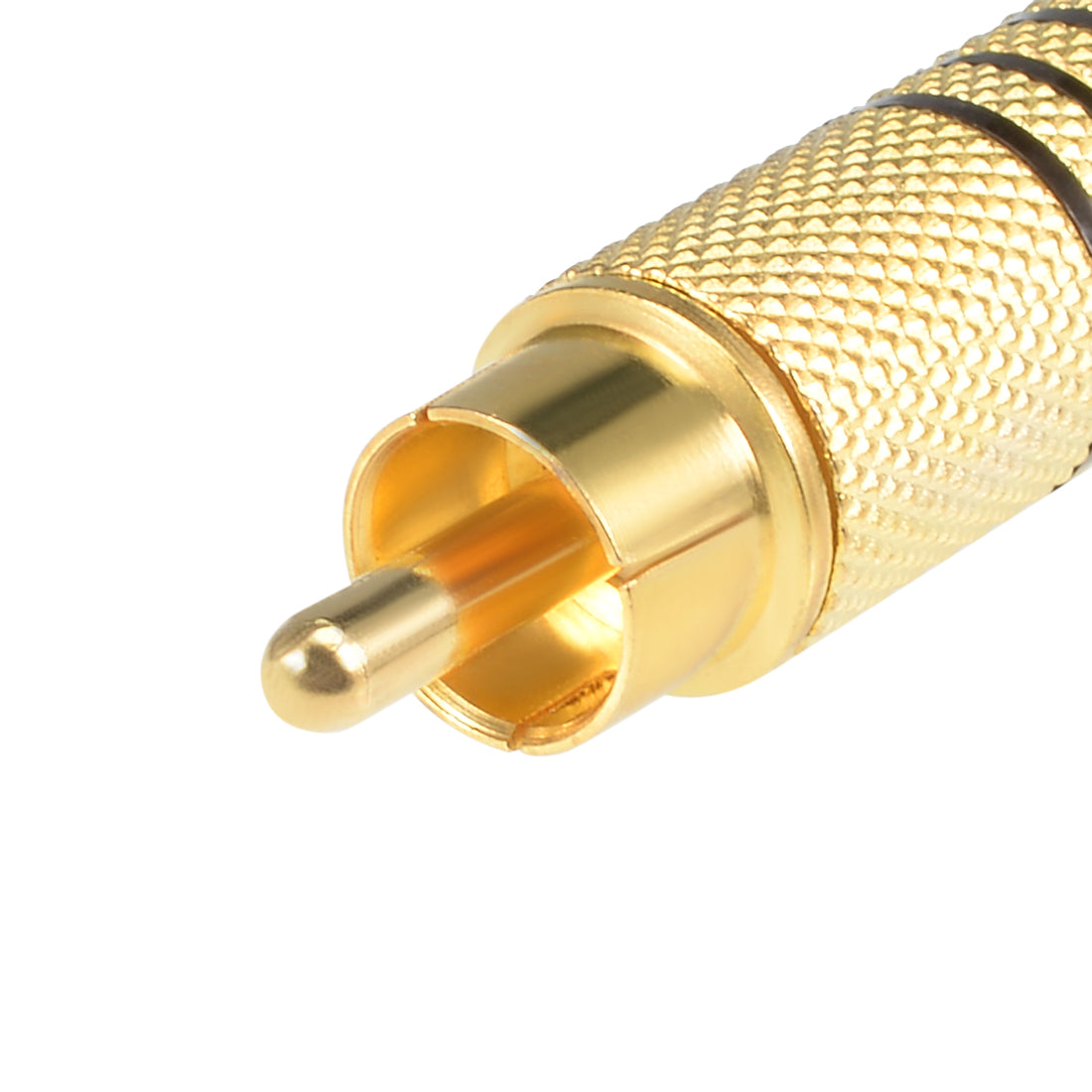uxcell Uxcell 20Pcs RCA Male Connector AV Jack Audio Video w Spring Adapter Solderless Gold Tone