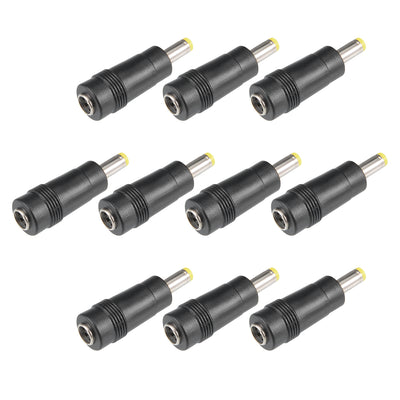 Harfington Uxcell 10 Pcs Copper DC Power Connector 5.5mmx2.1mm Female to 4.8mmx1.7mm Male Adapter
