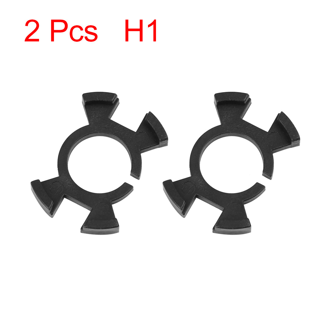 uxcell Uxcell 2 Pcs Black Plastic H1 LED Headlight Lamp Bulb Holder Adapter for Car Vehicle