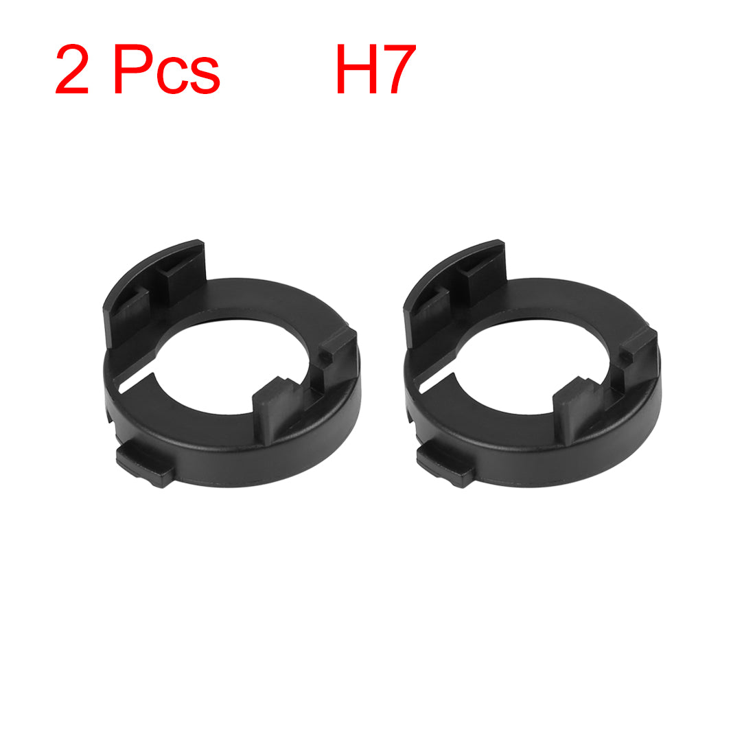 uxcell Uxcell 2 Pcs Black Plastic H7 LED Headlight Base Buckle Lamp Bulb Holder Adapter for Car Auto