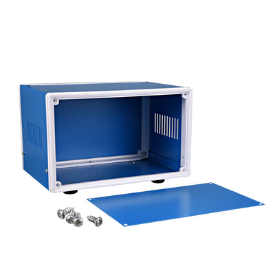 Harfington Uxcell Metal Blue Project Junction Box Enclosure Case 180 x 130 x 110mm/7.09 x 5.12 x 4.33inch