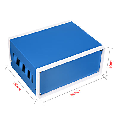 Harfington Uxcell Metal Blue Project Junction Box Enclosure Case 200 x 165 x 90mm/7.87 x 6.5 x 3.54inch