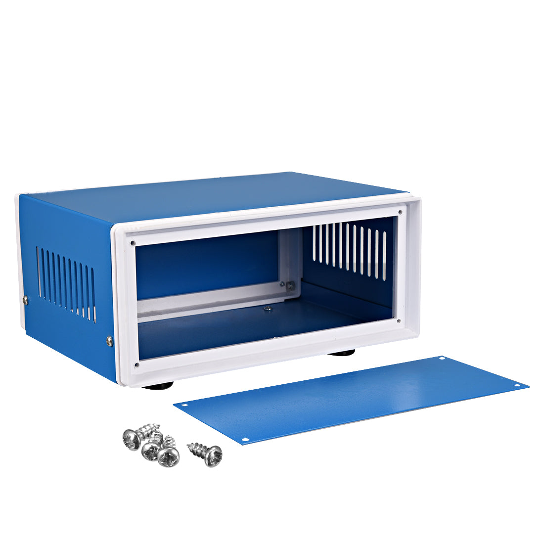 uxcell Uxcell Metal Blue Project Junction Box Enclosure Case 200 x 165 x 90mm/7.87 x 6.5 x 3.54inch