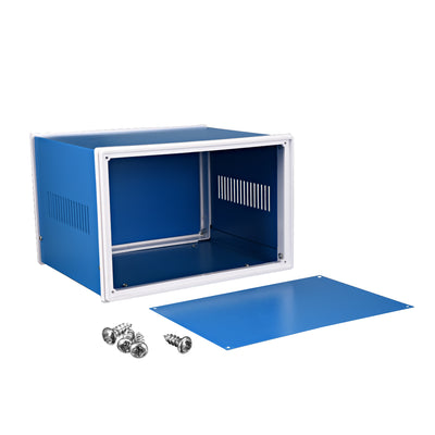 Harfington Uxcell Metal Blue Project Junction Box Enclosure Case 210 x 180 x 140mm/8.27 x 7.09 x 5.51inch