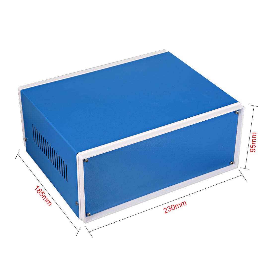 uxcell Uxcell Metal Blue Project Junction Box Enclosure Case 230*185*95mm(9.06*7.28*3.74inch)
