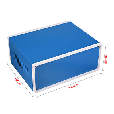Harfington Uxcell Metal Blue Project Junction Box Enclosure Case 230*185*95mm(9.06*7.28*3.74inch)