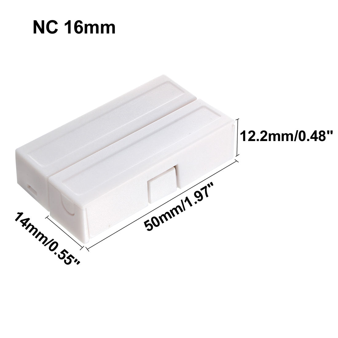 uxcell Uxcell 5pcs MC-51 Surface Mount Wired NC Door Contact Sensor Alarm Magnetic Reed Switch White