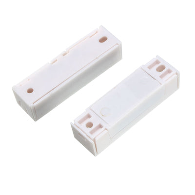 Harfington Uxcell 5pcs MC-51 Surface Mount Wired NC Door Contact Sensor Alarm Magnetic Reed Switch White