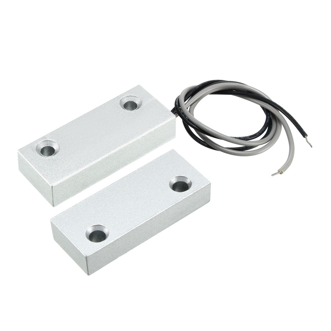 uxcell Uxcell MC-52 NO Alarm Security Rolling Gate Garage Door Contact Magnetic Reed Switch Silver Gray