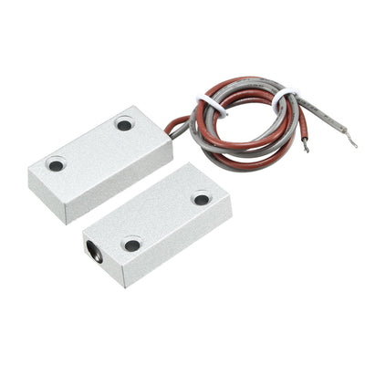 Harfington Uxcell MC-51 NO Alarm Rolling Gate Garage Door Contact Magnetic Reed Switch Silver Gray