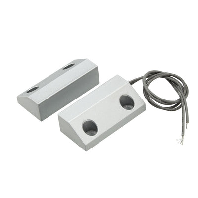Harfington Uxcell MC-56 NO Alarm Security Rolling Gate Garage Door Contact Magnetic Reed Switch Silver Gray