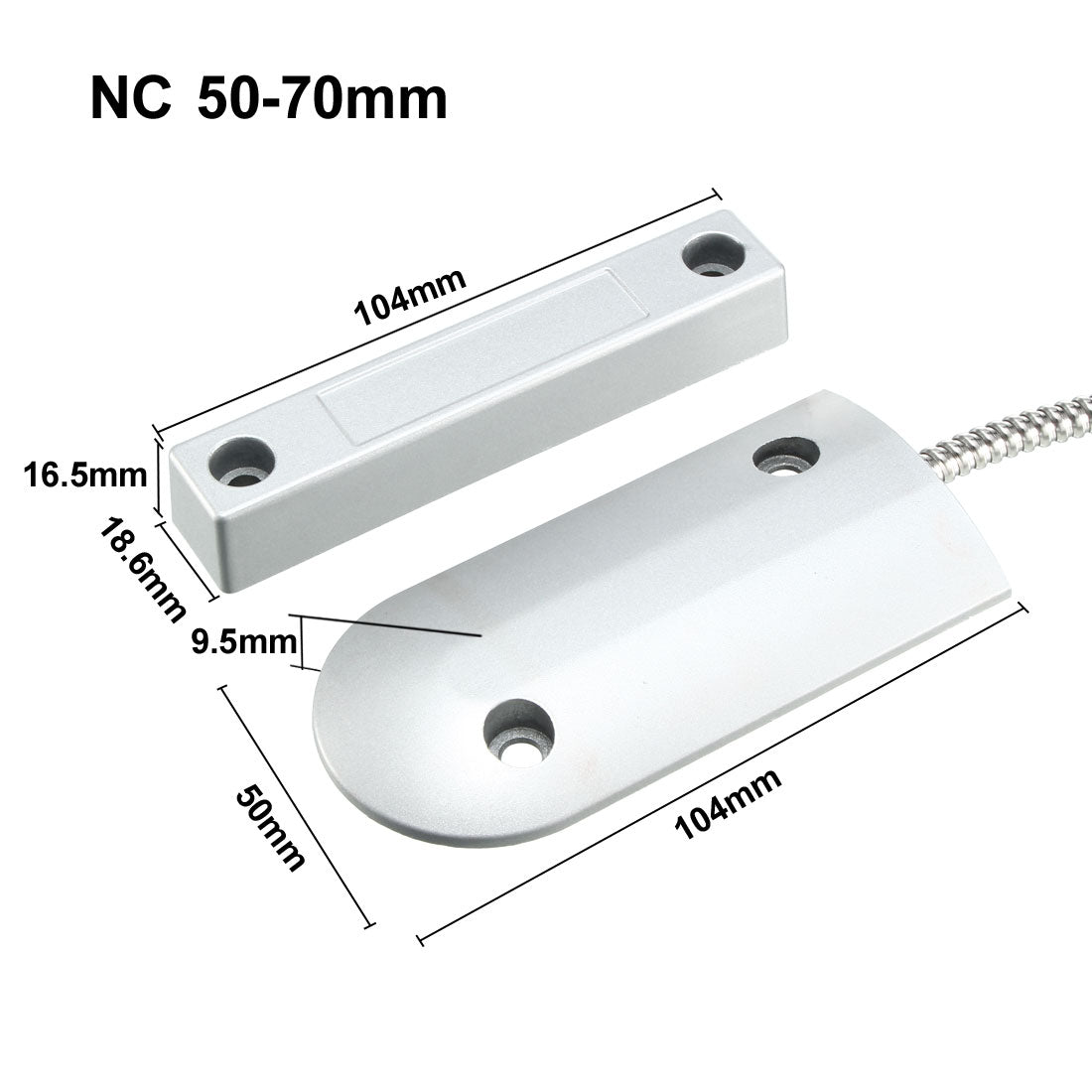 uxcell Uxcell OC-60B NC Alarm Security Rolling Gate Garage Door Contact Magnetic Reed Switch