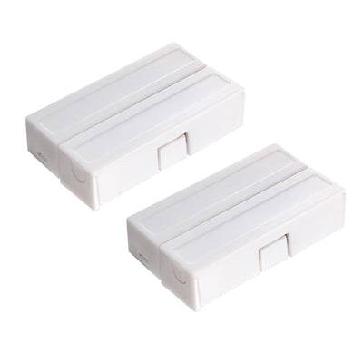 Harfington Uxcell 2pcs MC-51 Surface Mount Wired NC Door Contact Sensor Alarm Magnetic Reed Switch White