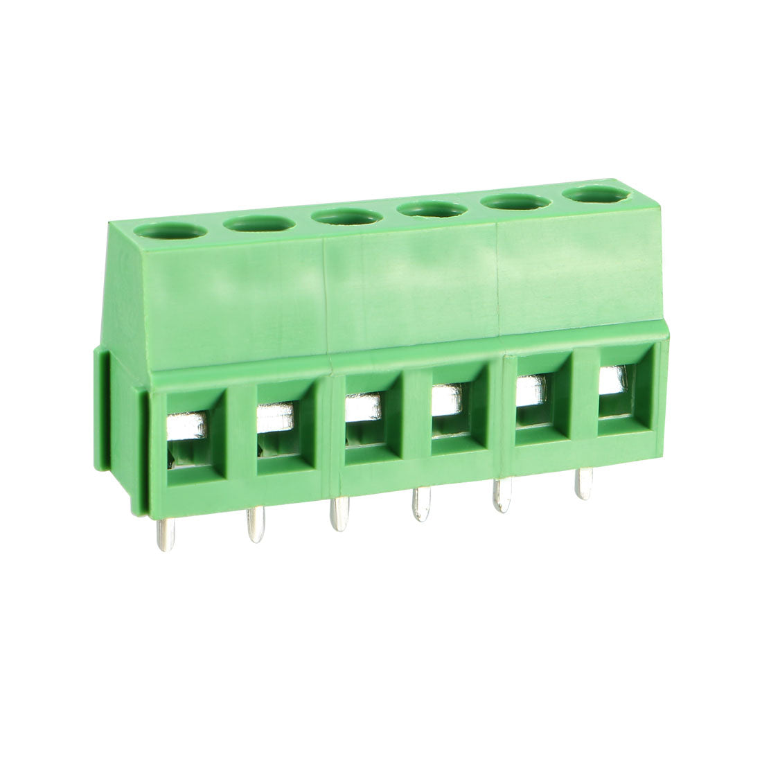 uxcell Uxcell 25Pcs AC300V 10A 5mm Pitch 6P Needle Seat Insert-In PCB Terminal Block green