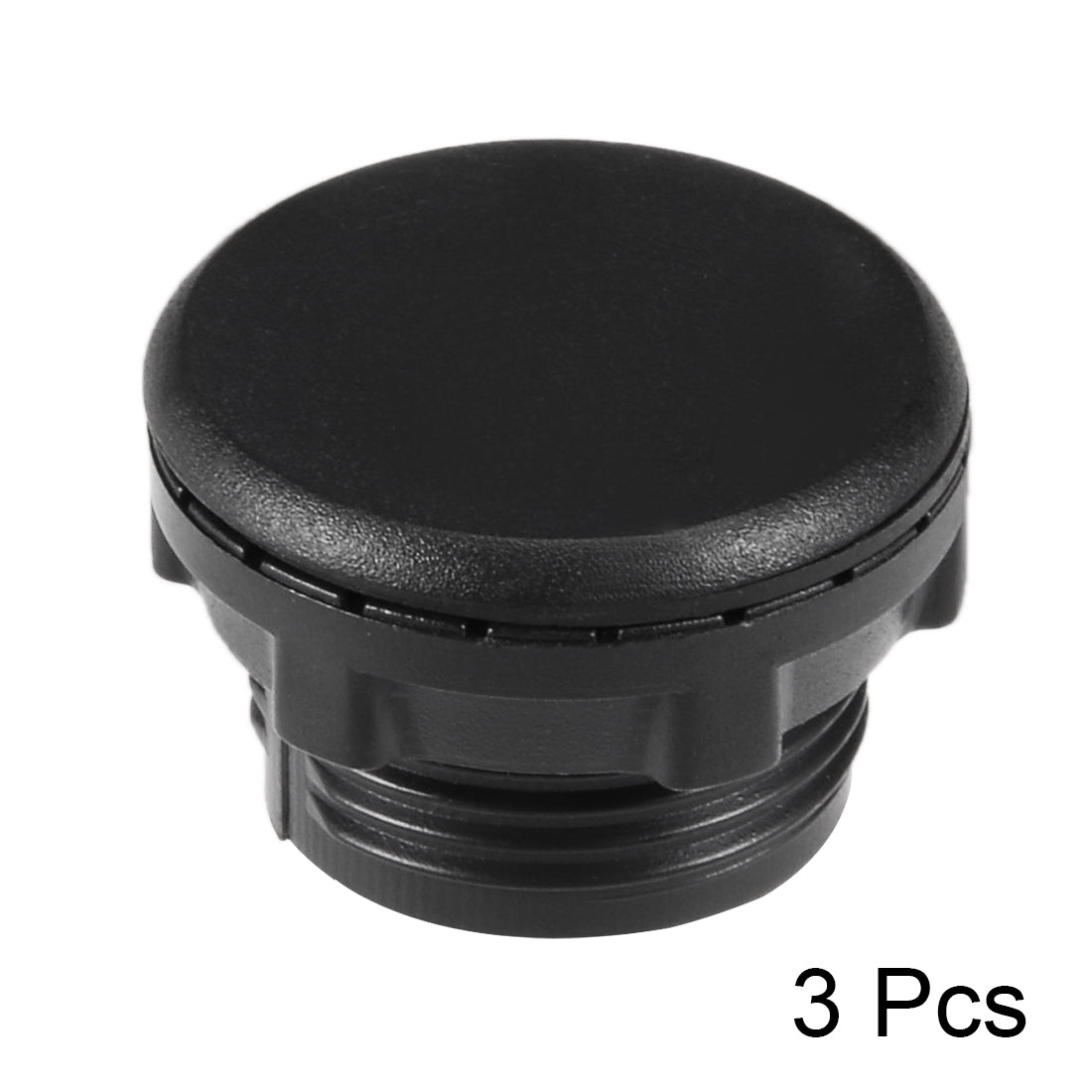 uxcell Uxcell 3 Pcs 22mm Black Plastic Push Button Switch Hole Panel Plug