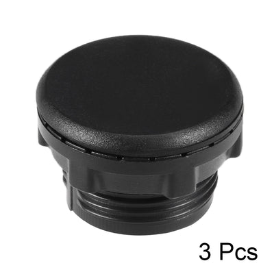 Harfington Uxcell 3 Pcs 22mm Black Plastic Push Button Switch Hole Panel Plug