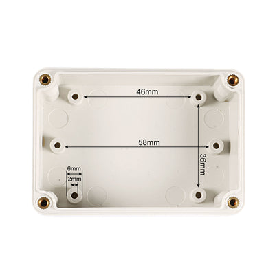 Harfington Uxcell 83*58*33mm Electronic Waterproof IP65 Sealed ABS Plastic DIY Junction Box Enclosure Case Clear