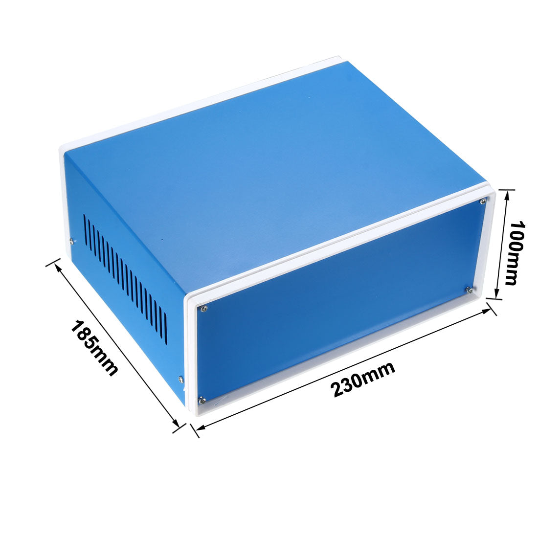 uxcell Uxcell 230 x 185 x 100 Electronic Iron DIY Junction Box Enclosure Case Blue