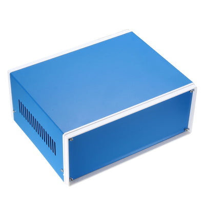 Harfington Uxcell 230 x 185 x 100 Electronic Iron DIY Junction Box Enclosure Case Blue