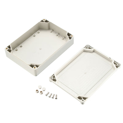 Harfington Uxcell 180*130*50mm Electronic Waterproof IP65 Sealed ABS Plastic DIY Junction Box Enclosure Case Gray