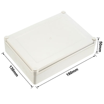 Harfington Uxcell 180*130*50mm Electronic Waterproof IP65 Sealed ABS Plastic DIY Junction Box Enclosure Case Gray