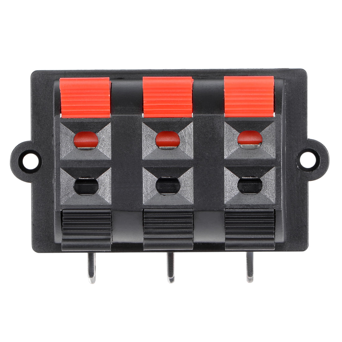 uxcell Uxcell 2pcs 6 Way Jack Socket Spring Push Release Connector Speaker Terminal Strip Block